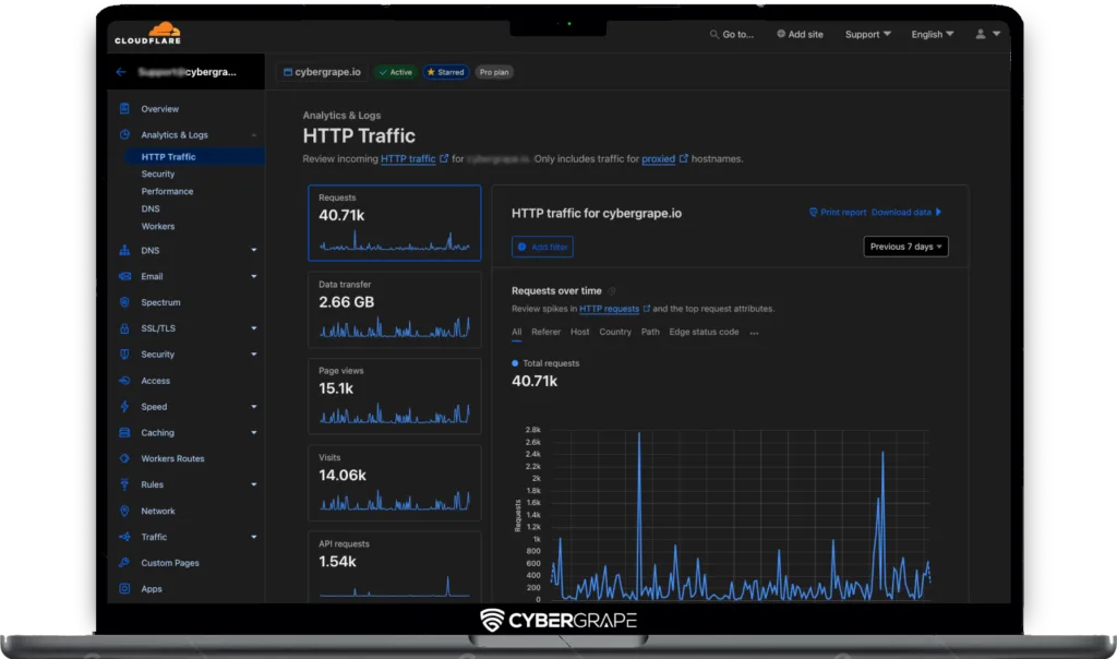 CyberGrape branded Cloudflare Desktop